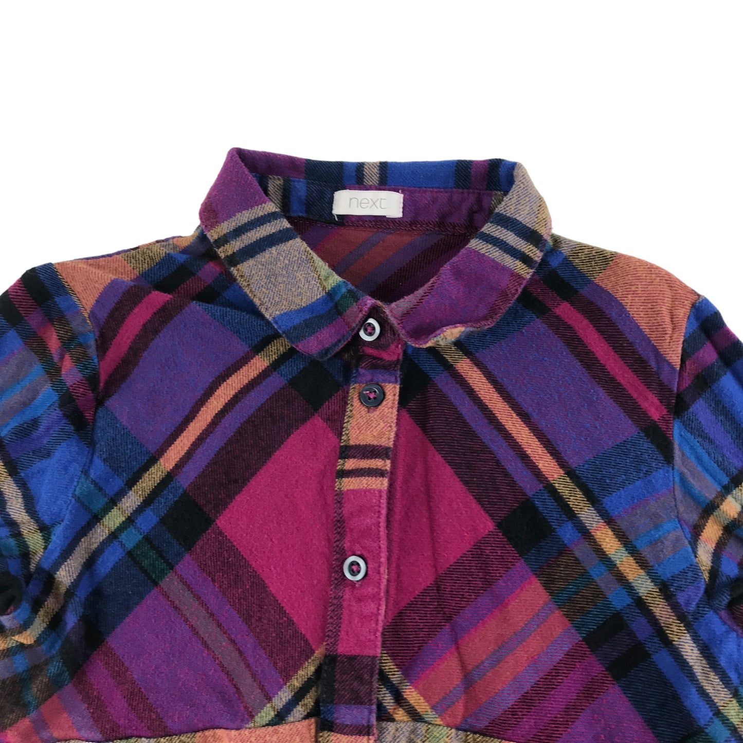 Next Shirt Age 6 Multicolour Check Button Up Cotton