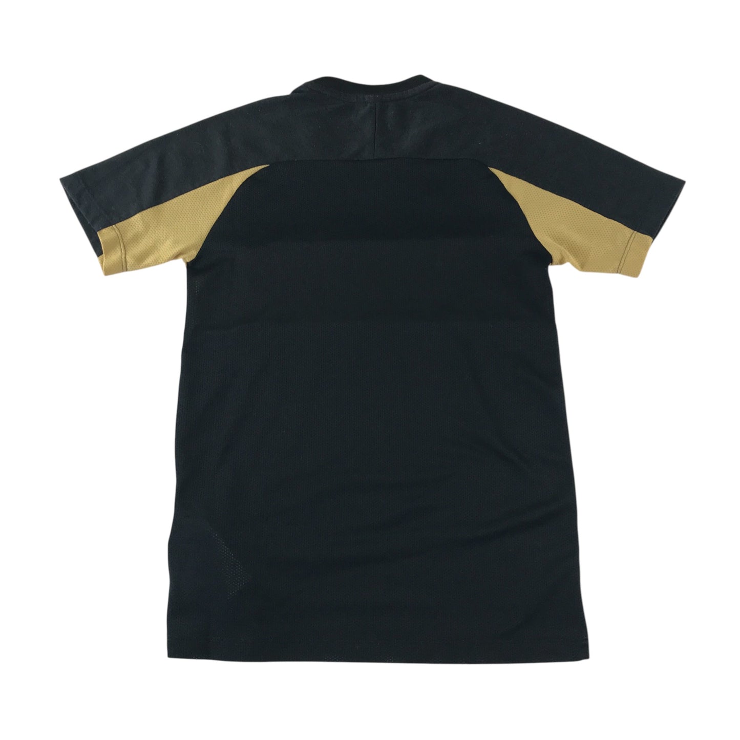 Nike t-shirt 8-9 years black and gold panelled sporty short sleeve