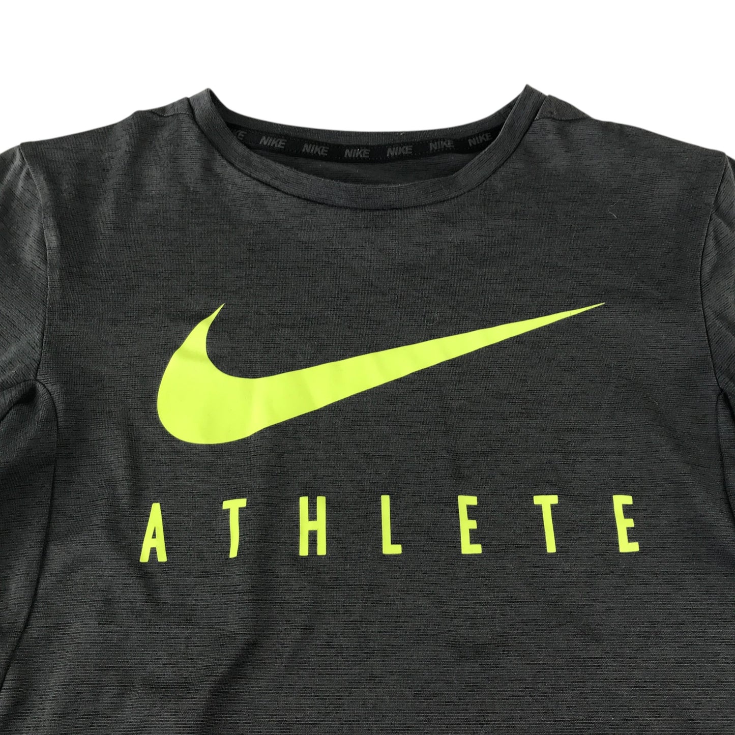 Nike sport top 10-12 years black short sleeve Athlete print Dri-Fit