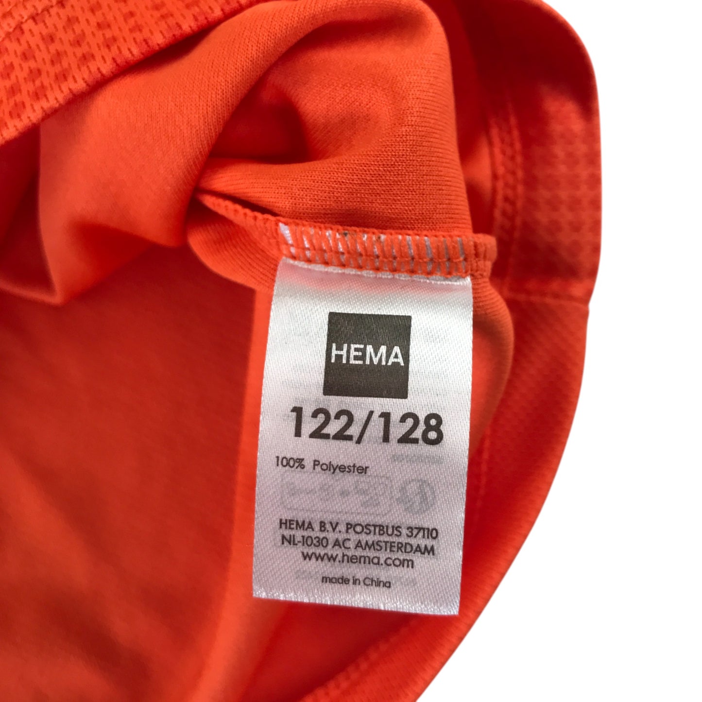 Hema sport top 7-8 years bright orange Holland logo football