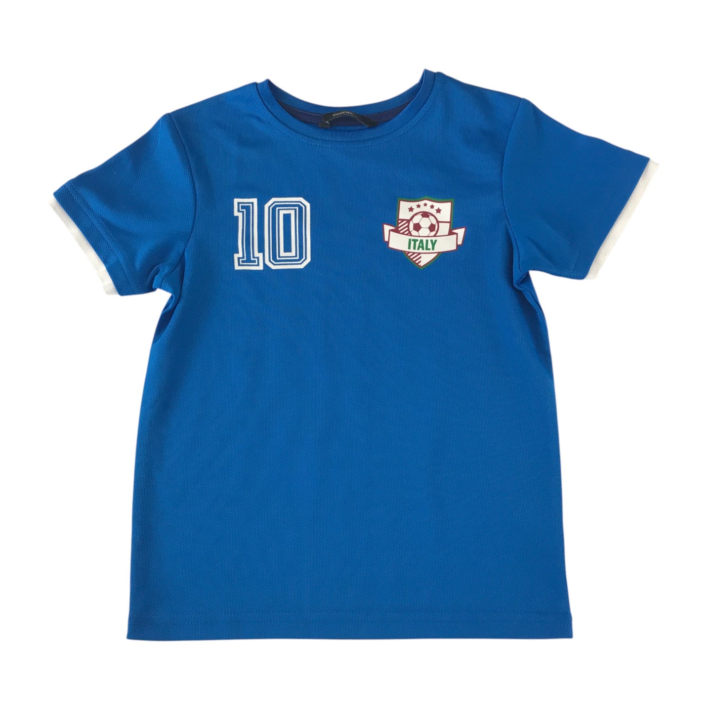 George sport top 6-7 years blue number 10 Italy