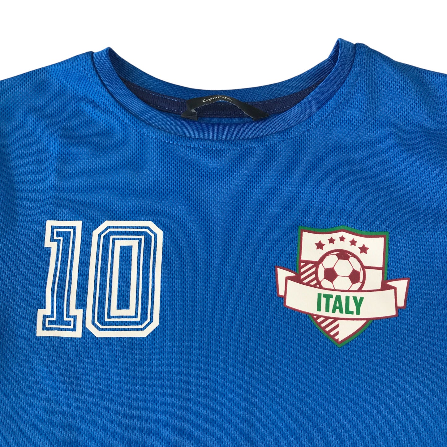 George sport top 6-7 years blue number 10 Italy