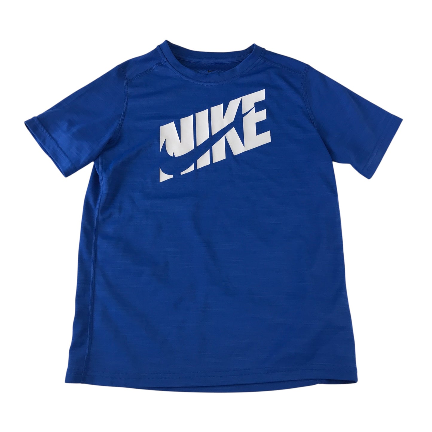 Nike sport top 11-13 years blue short sleeve with logo