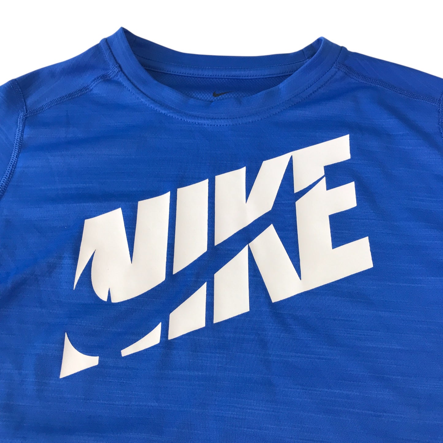 Nike sport top 11-13 years blue short sleeve with logo