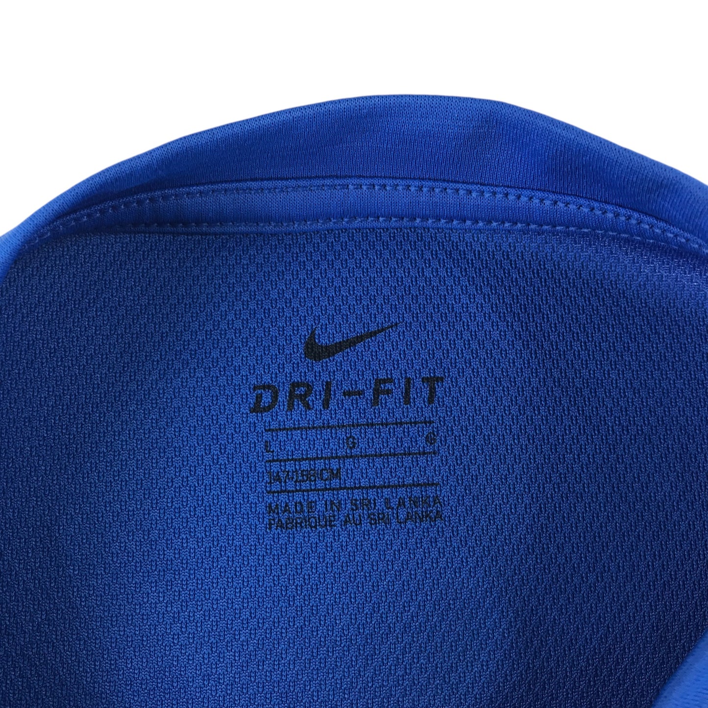Nike sport top 11-13 years blue short sleeve with logo