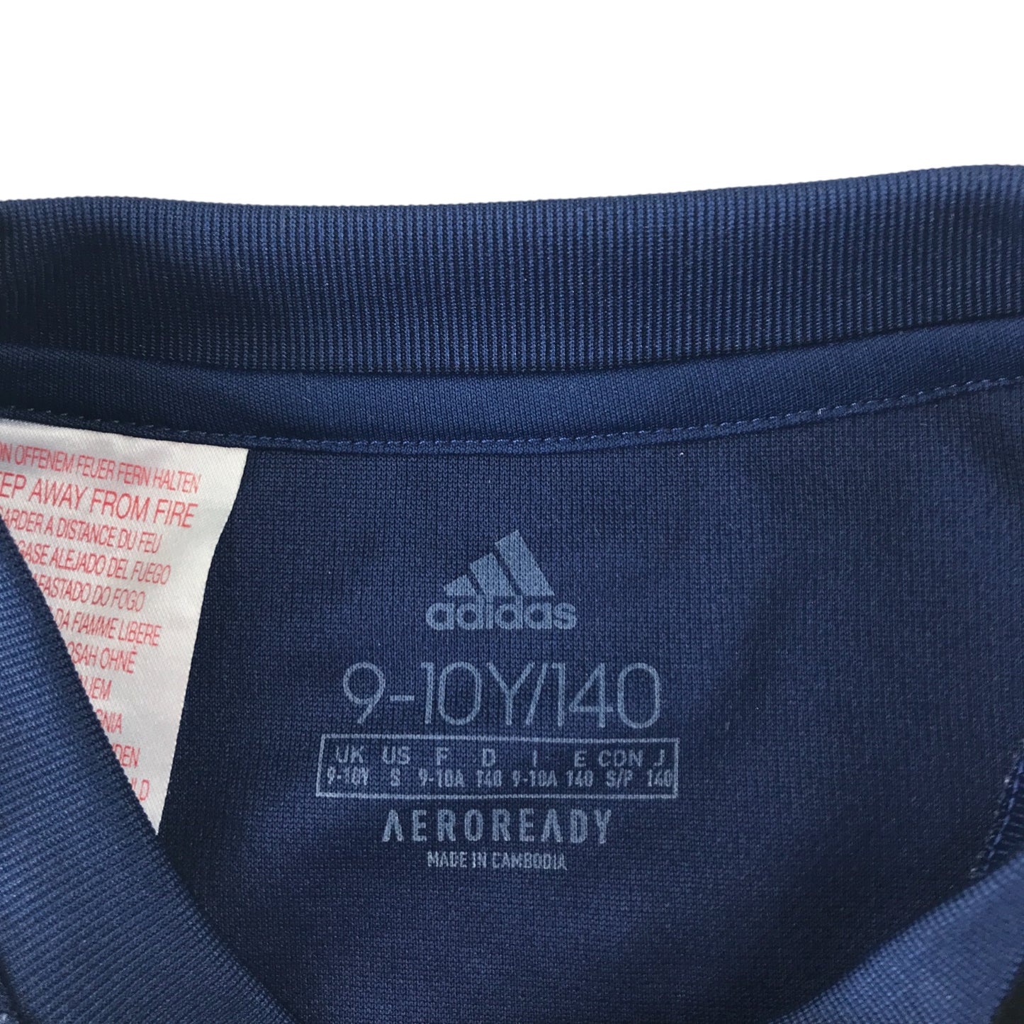 Adidas Scotland Home shirt 2020-22 9-10 years navy blue stripy design short sleeve