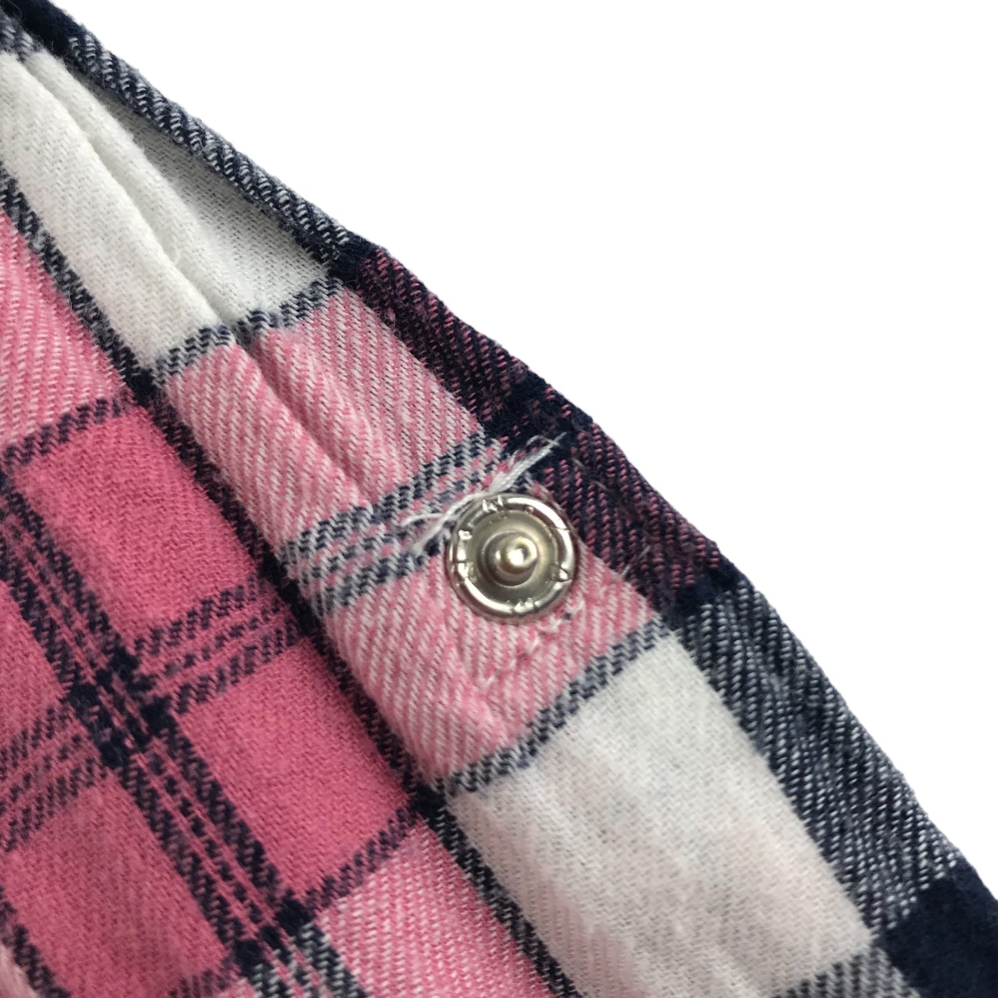 Young Dimensions Shirt Age 10 Navy Pink Checked Pattern Button up Cotton