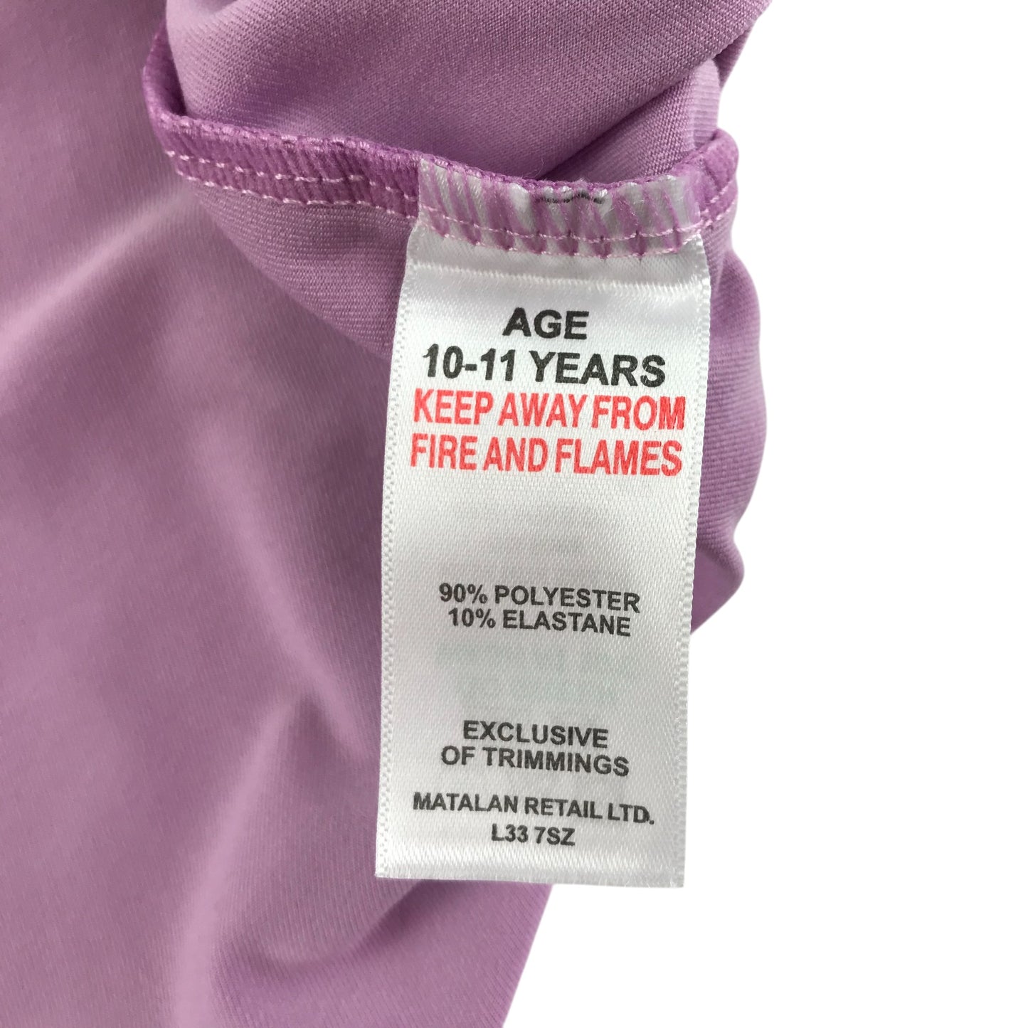Matalan sport top 10-11 years lilac Dance Mode print