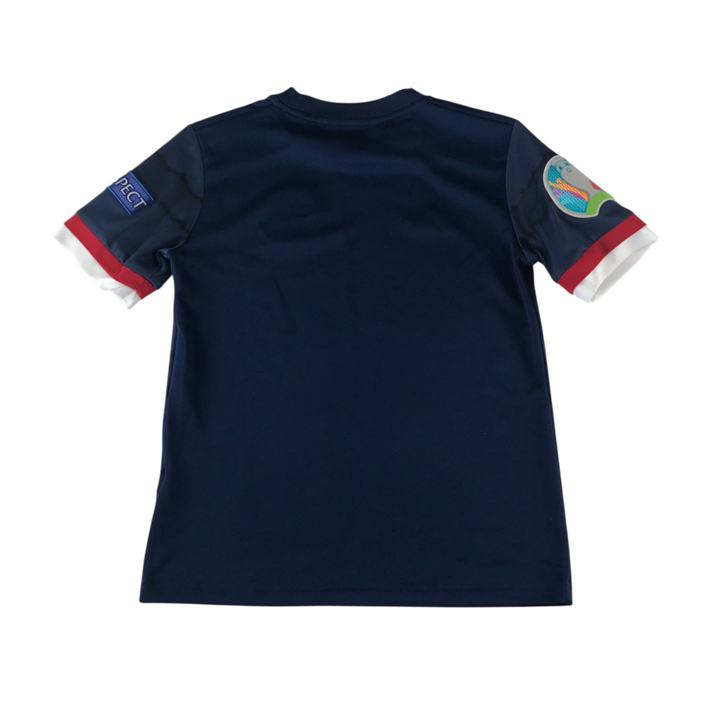 Adidas Scotland Home shirt 2020-22 9-10 years navy blue stripy design short sleeve