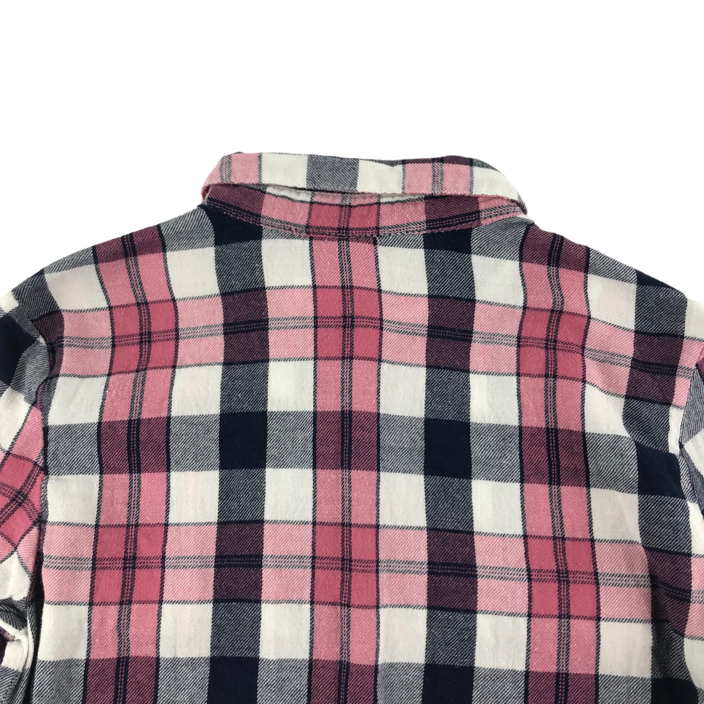Young Dimensions Shirt Age 10 Navy Pink Checked Pattern Button up Cotton
