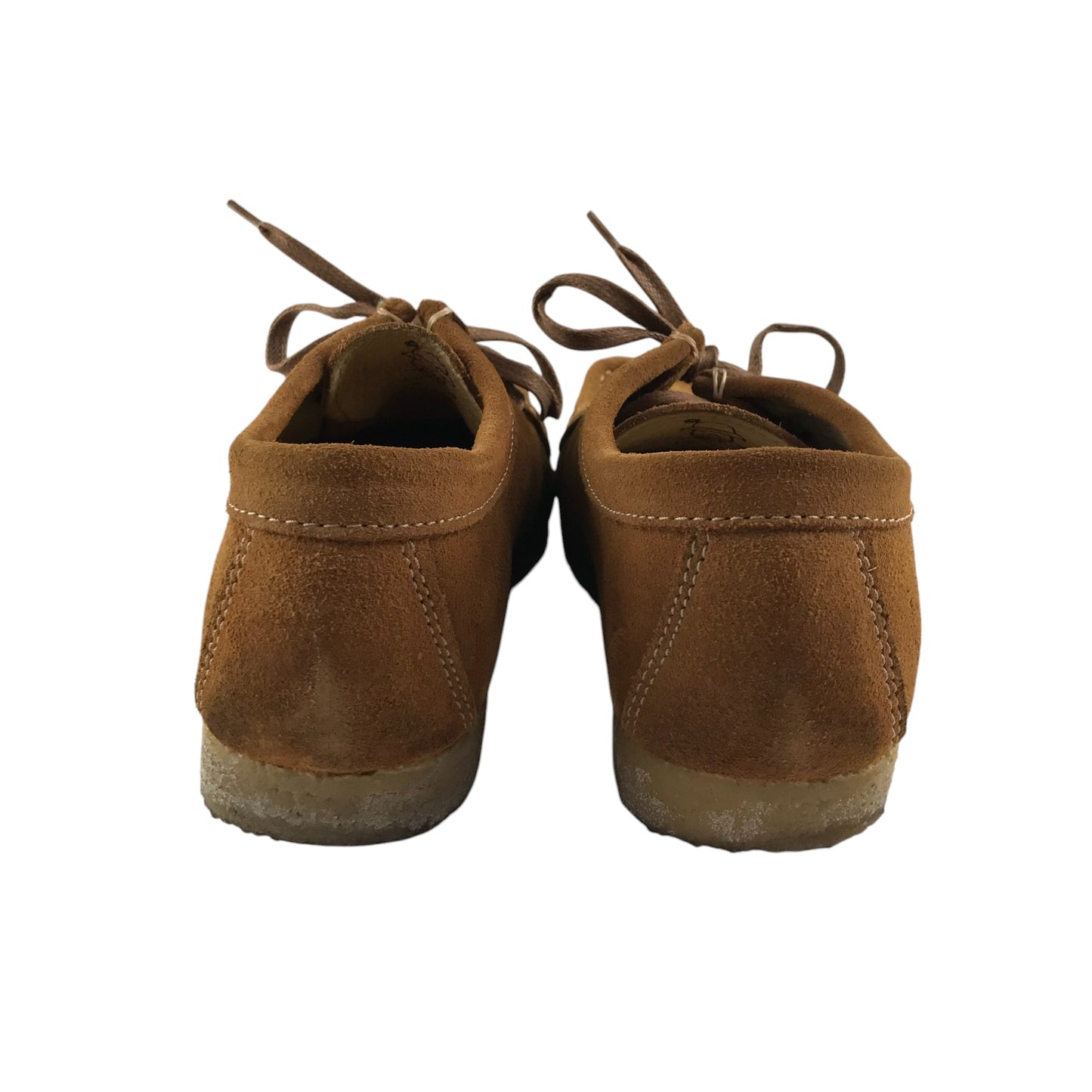 Nanny State shoes shoe size UK 6 camel brown suede moccasin style with laces