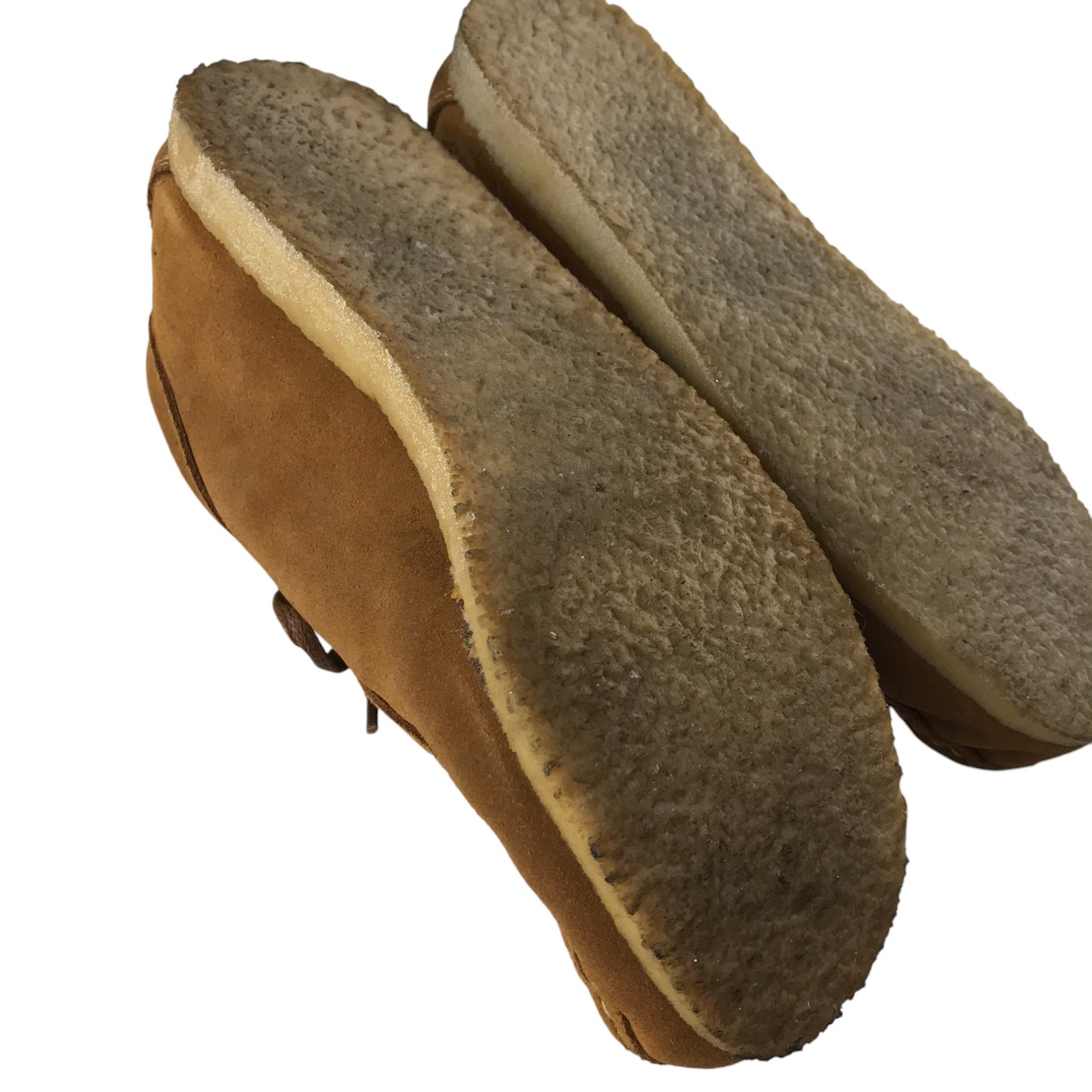 Nanny State shoes shoe size UK 6 camel brown suede moccasin style with laces