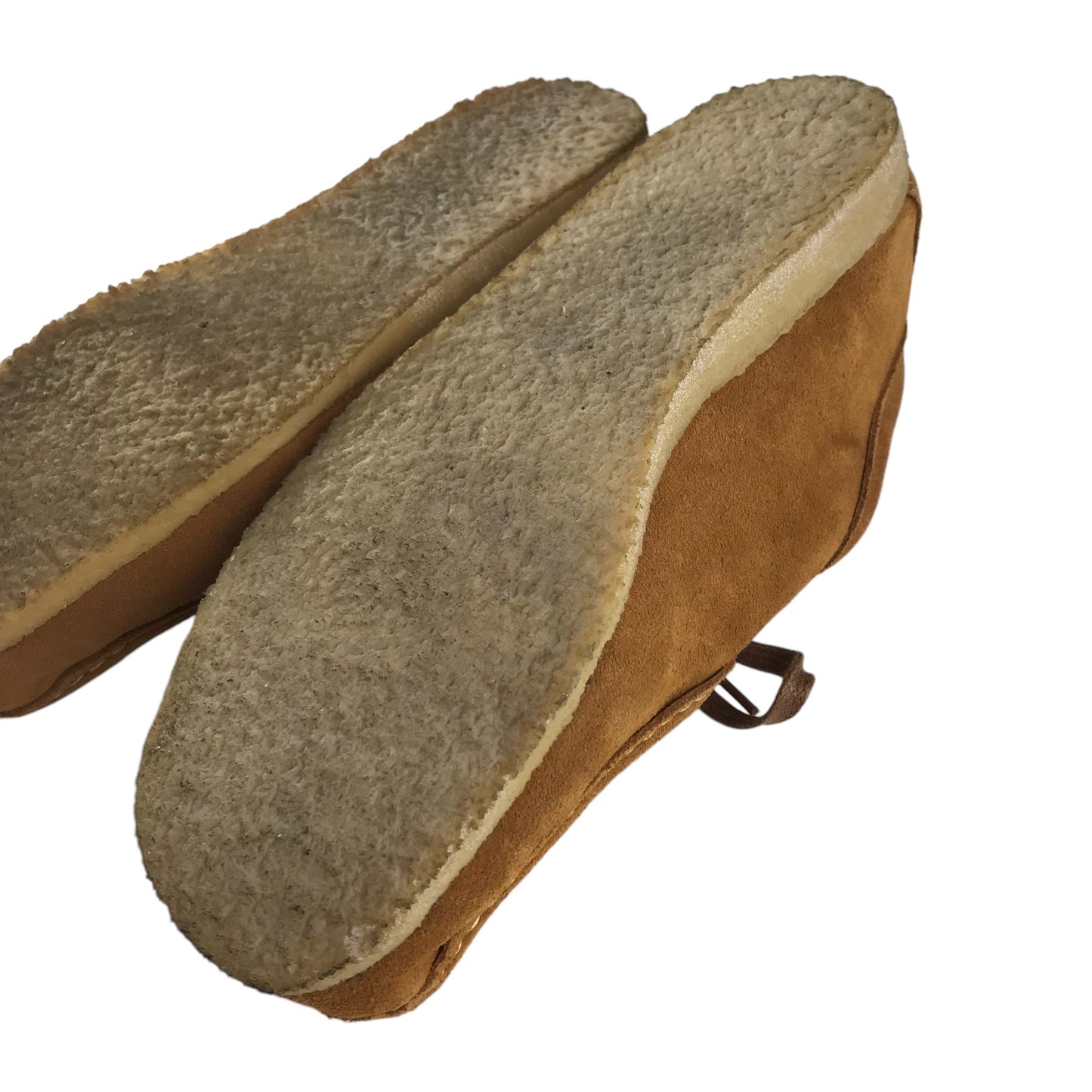 Nanny State shoes shoe size UK 6 camel brown suede moccasin style with laces
