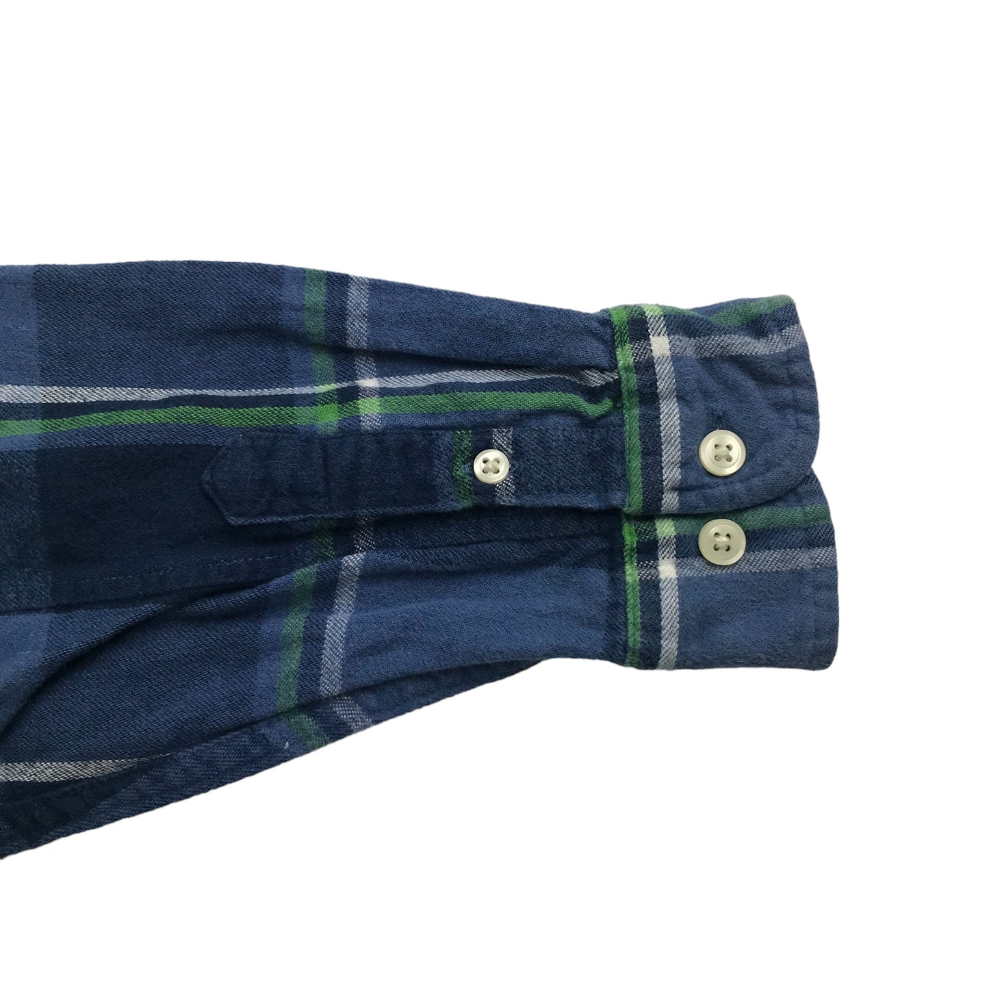 GAP Shirt Age 7 Blue Check Pattern Button Up Cotton