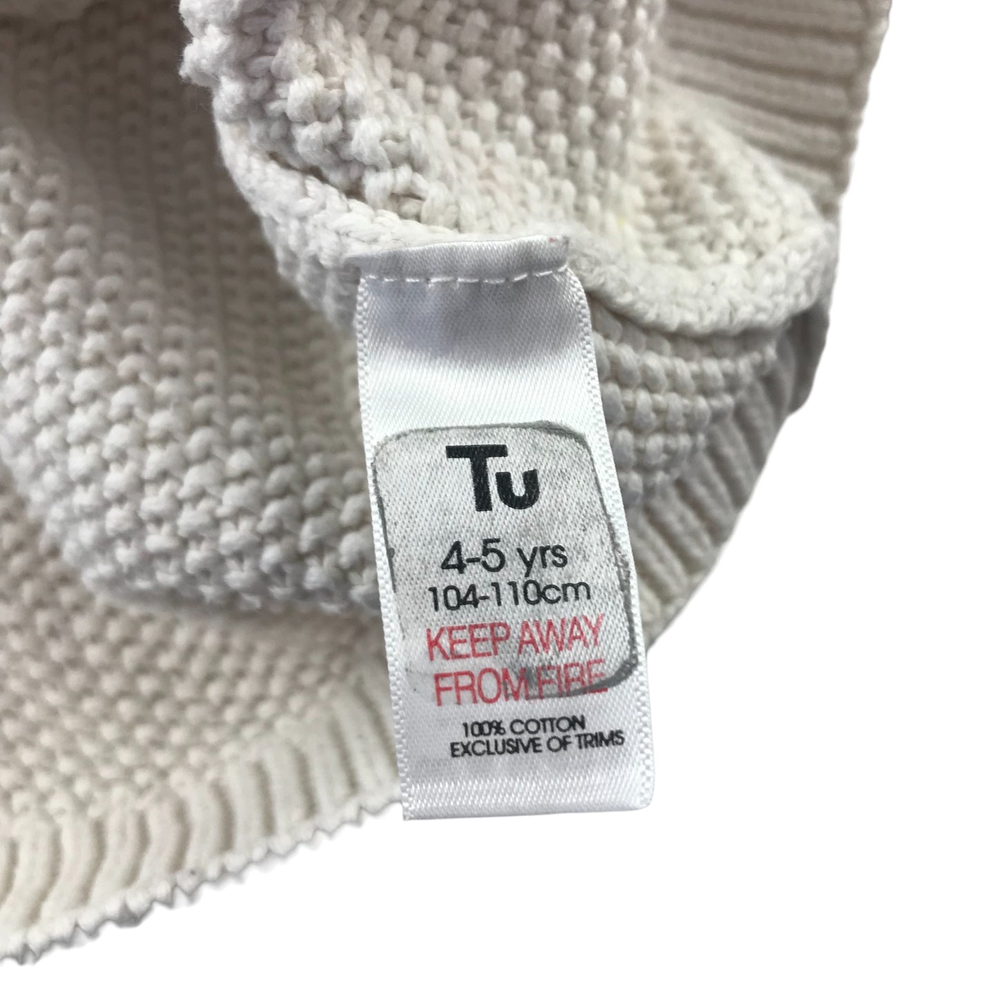 Tu cardigan 4-5 years red and white floral embroidered cotton