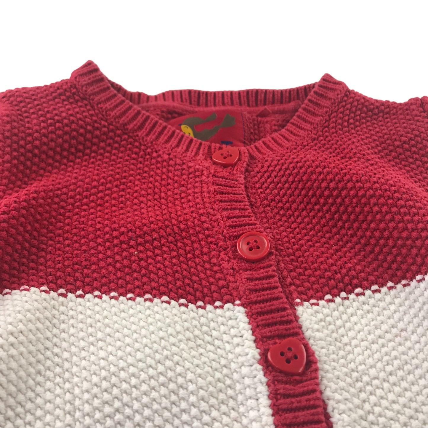Tu cardigan 4-5 years red and white floral embroidered cotton