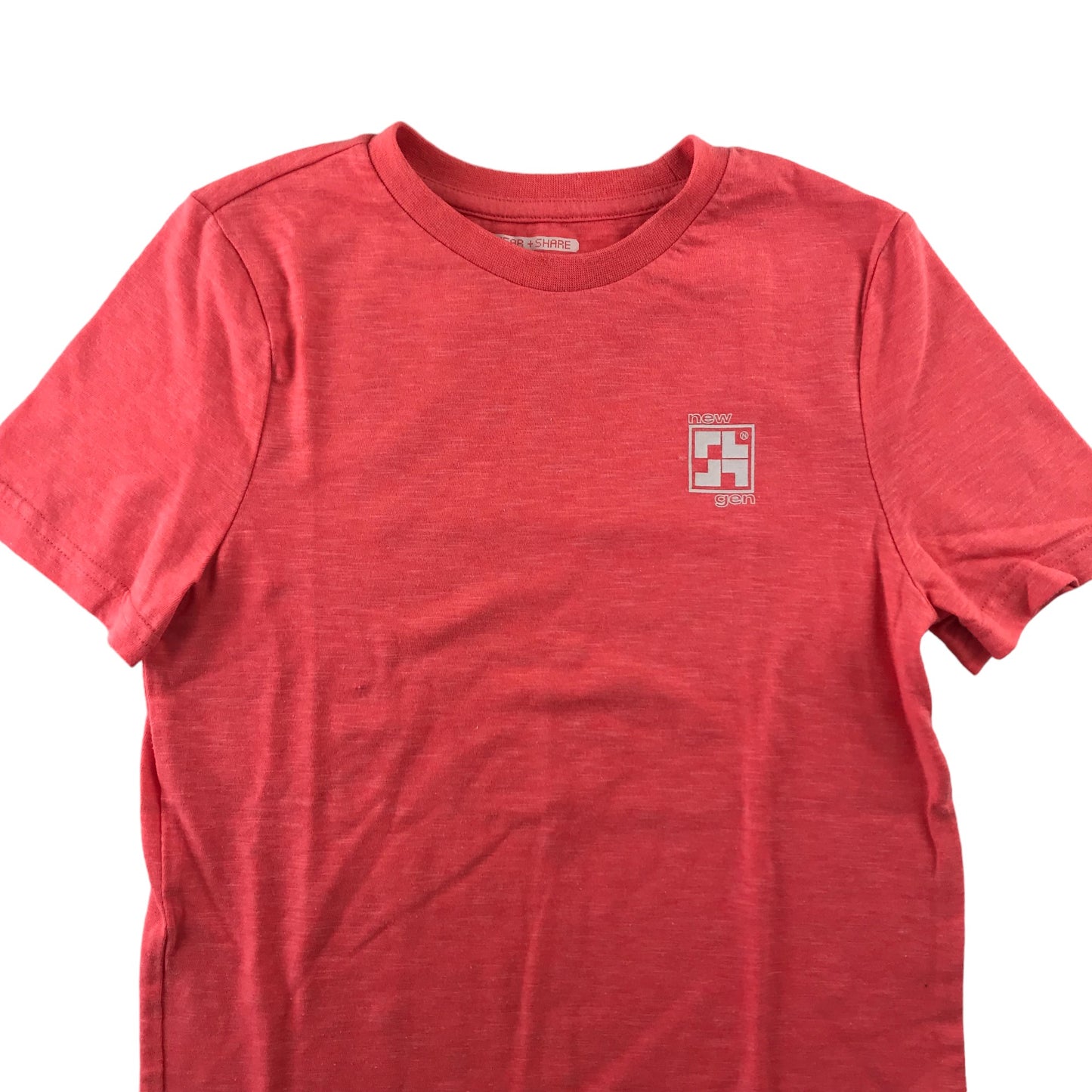 F&F T-shirt 7-8 years red plain gaming new gen