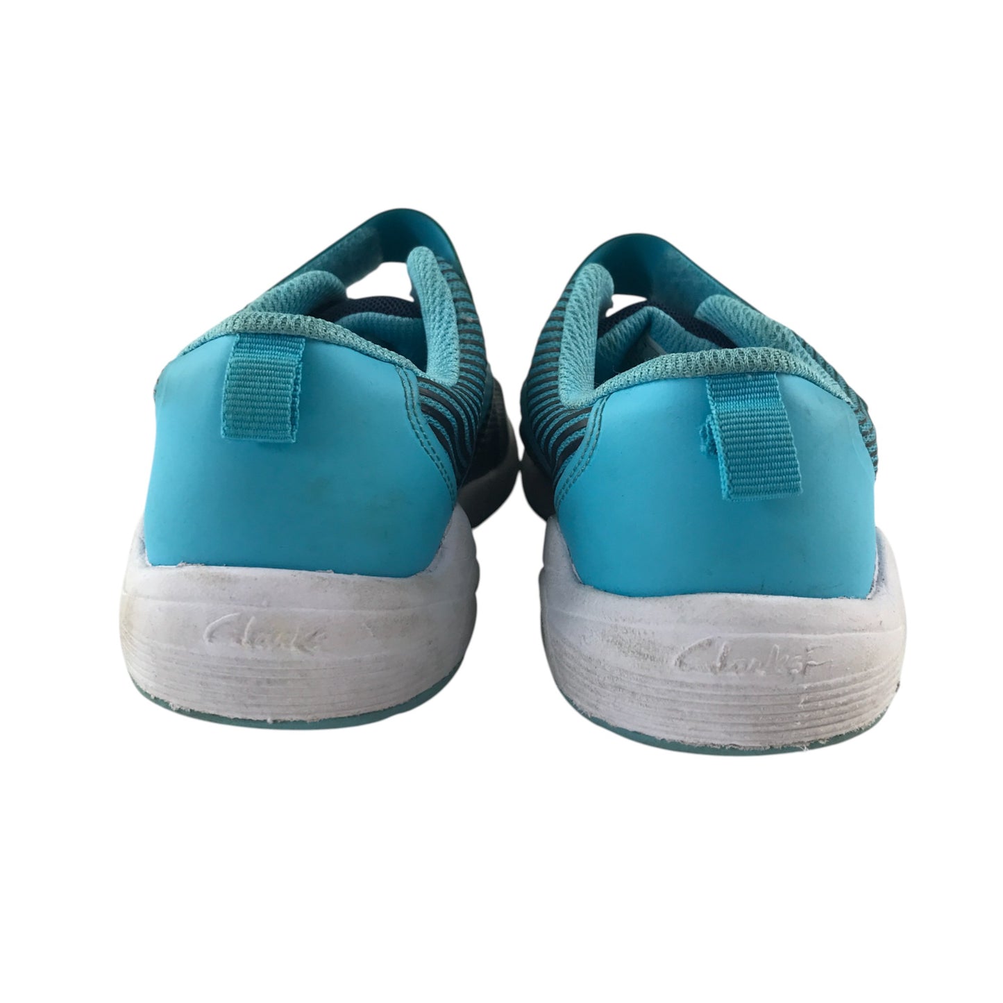 Clarks trainers shoe size 1G navy blue and white colourway