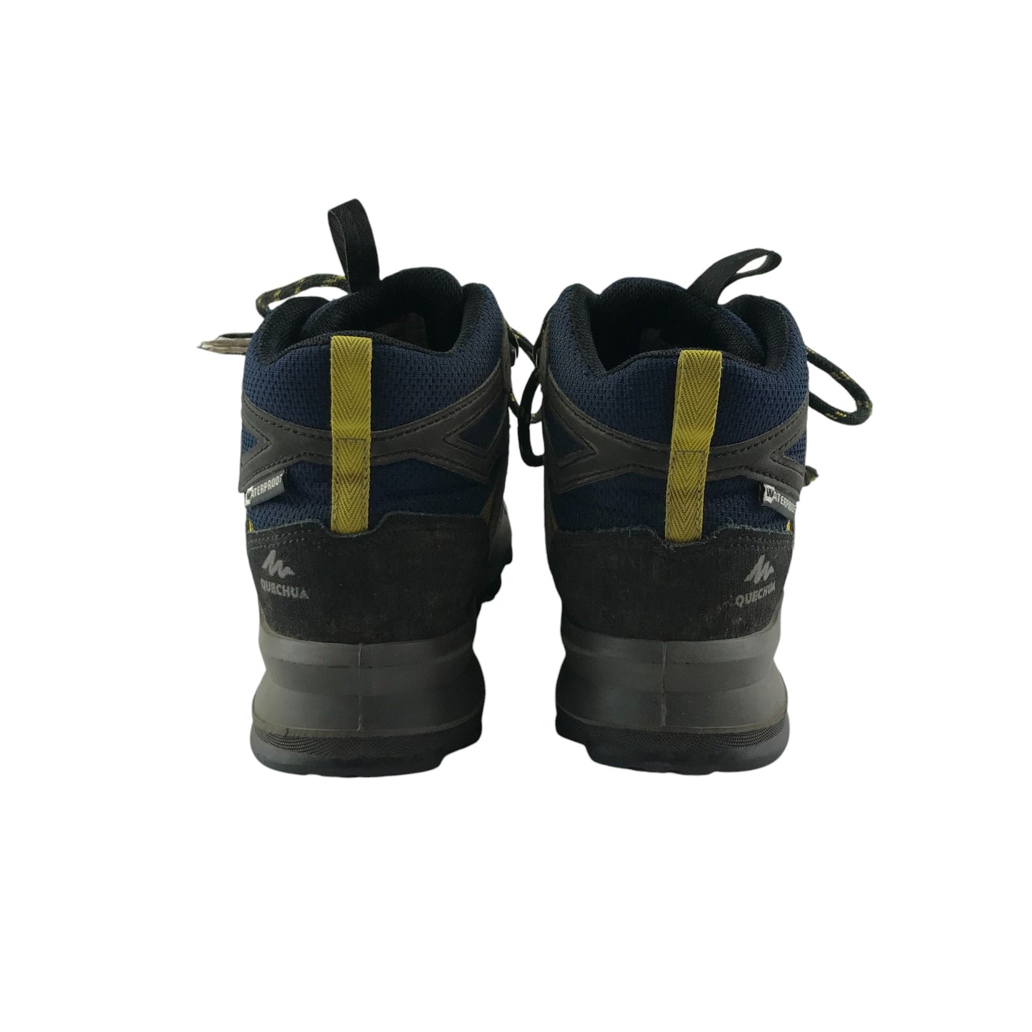 Quechua walking boots shoe size 13 junior brown and navy waterproof