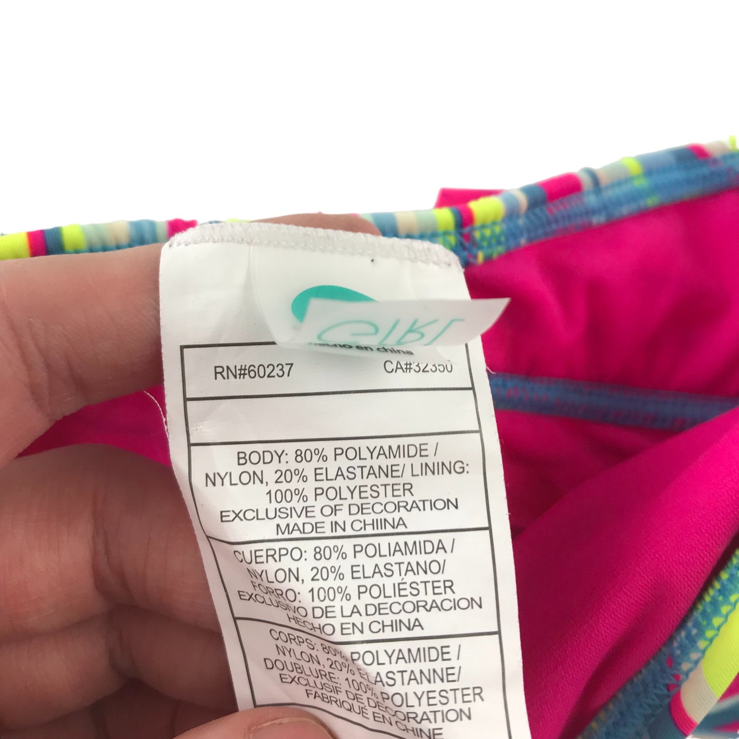 Roxy Girls Swimsuit Age 13 Multicolour Stripy sleeveless One Piece Cossie