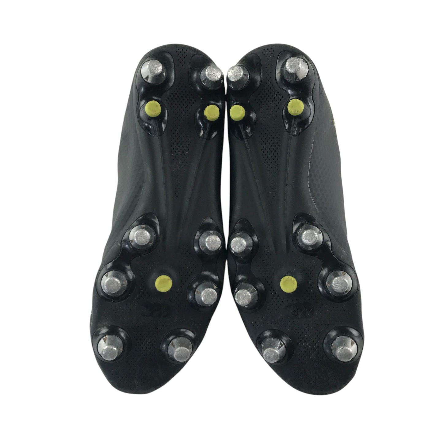 Canterbury rugby boots shoe size UK 6 black with yellow logos