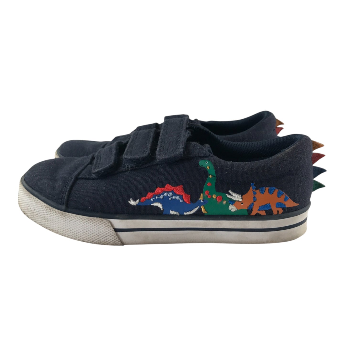 Next trainers shoe size 10 junior navy with dinosaur graphic print canvas shoe