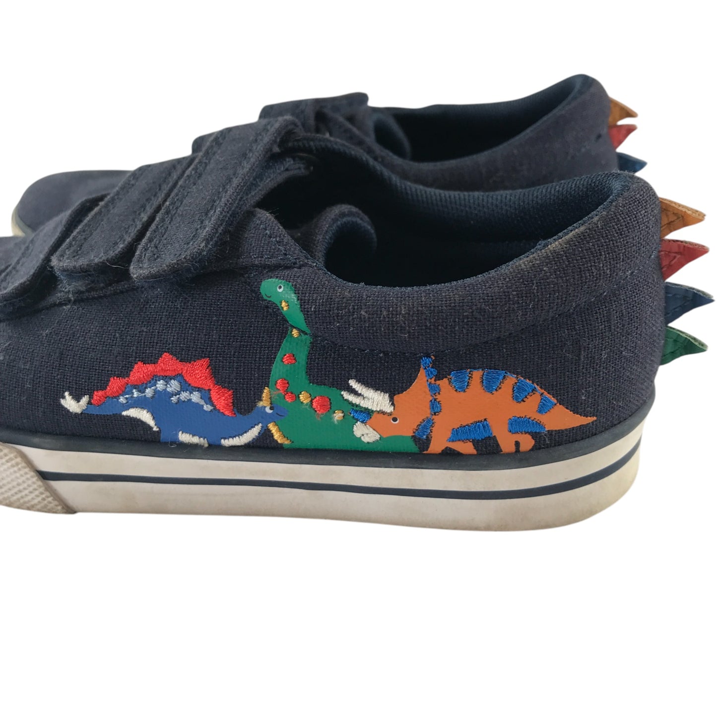 Next trainers shoe size 10 junior navy with dinosaur graphic print canvas shoe