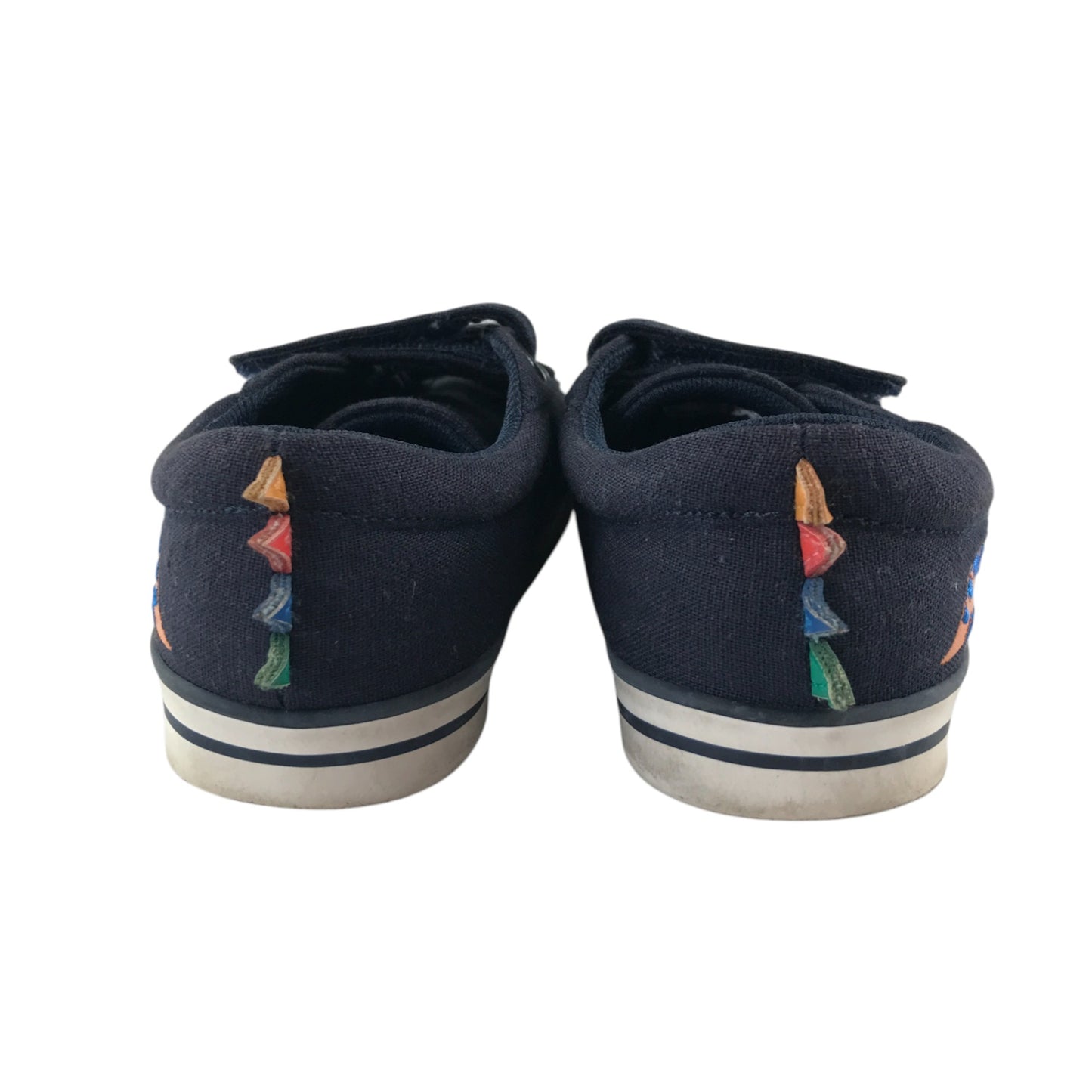 Next trainers shoe size 10 junior navy with dinosaur graphic print canvas shoe