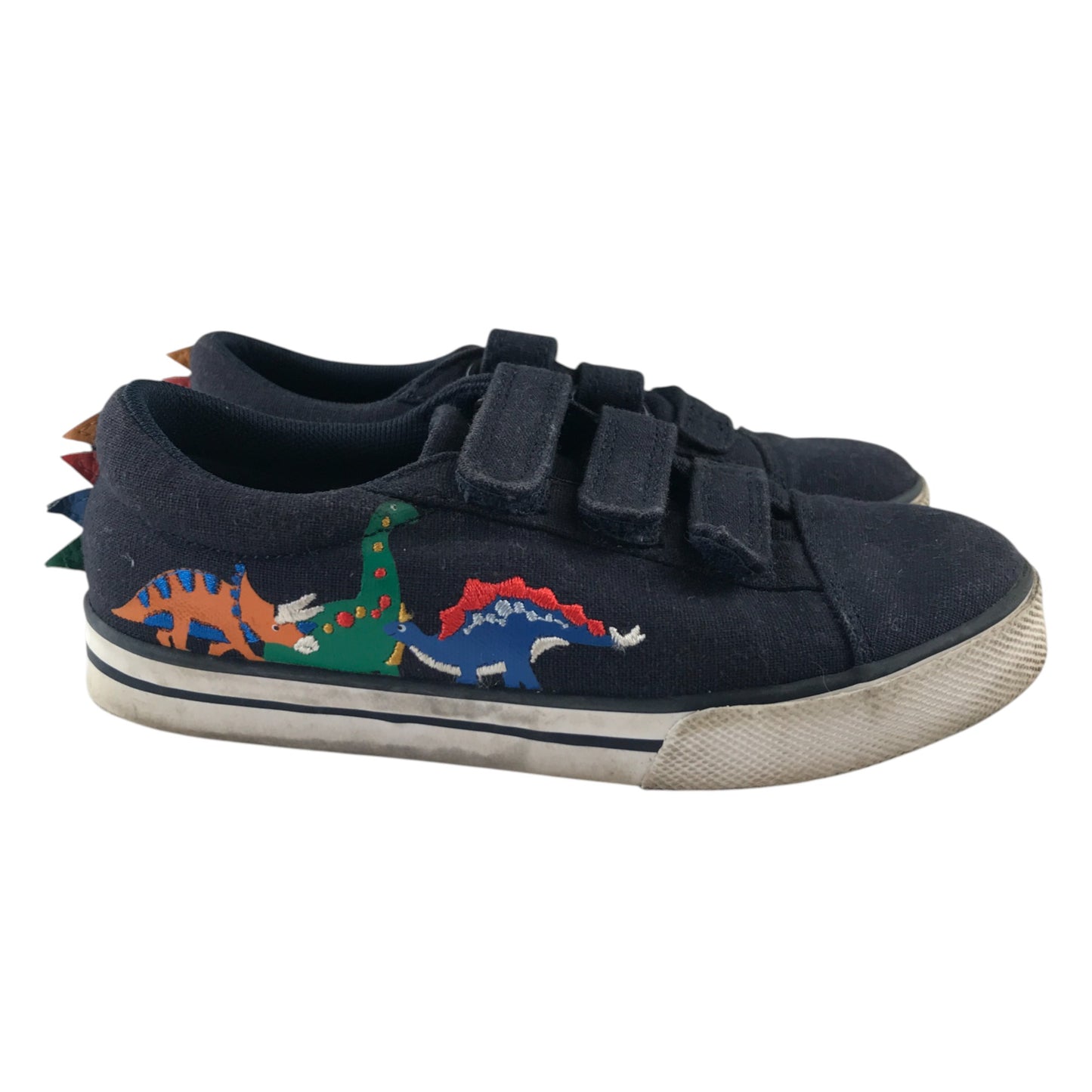 Next trainers shoe size 10 junior navy with dinosaur graphic print canvas shoe