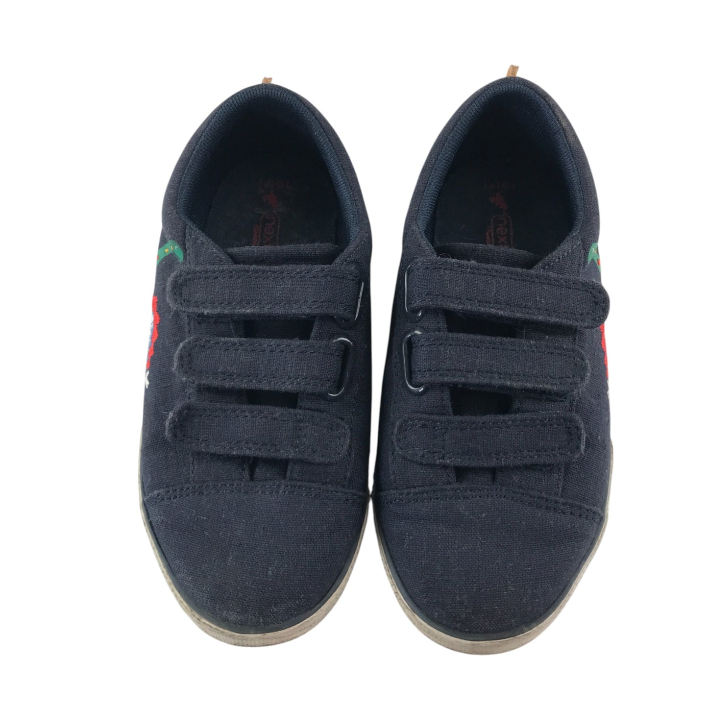 Next trainers shoe size 10 junior navy with dinosaur graphic print canvas shoe