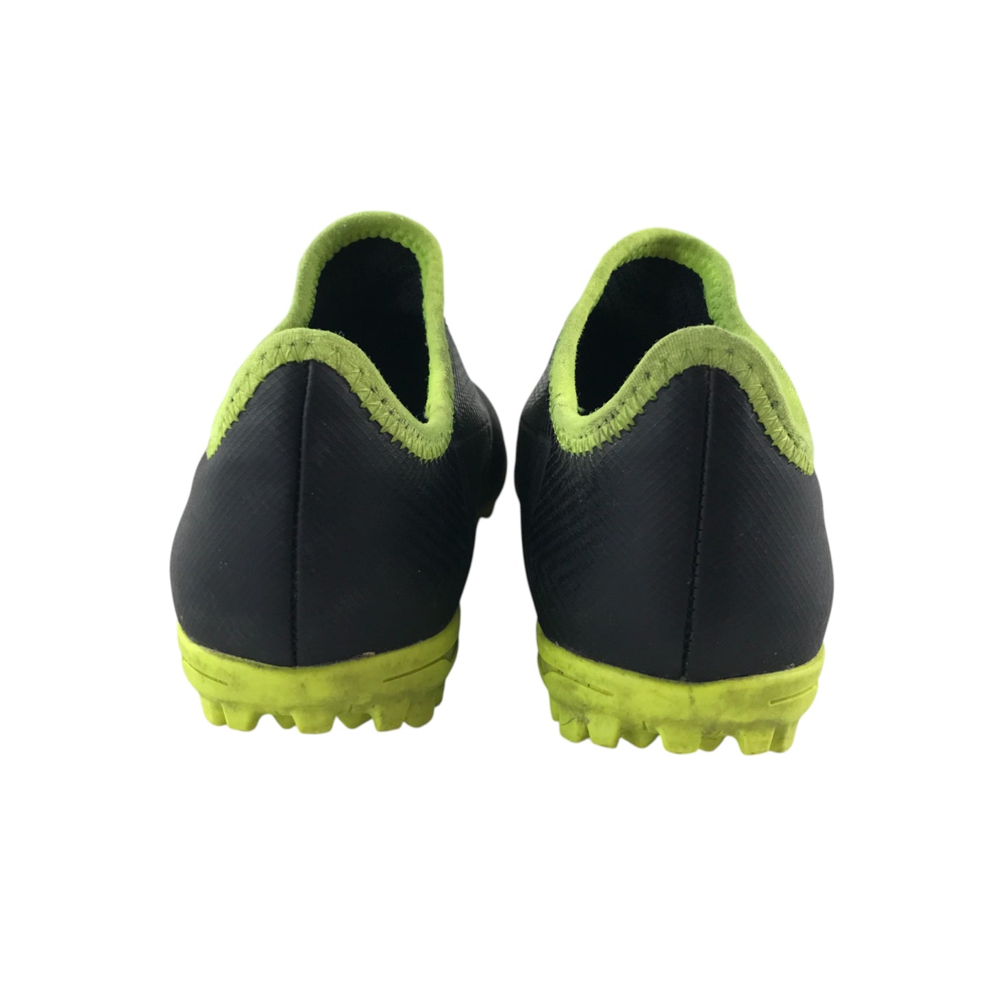 Puma football boots shoe size UK 11 junior black with neon yellow detailing astro turf boots