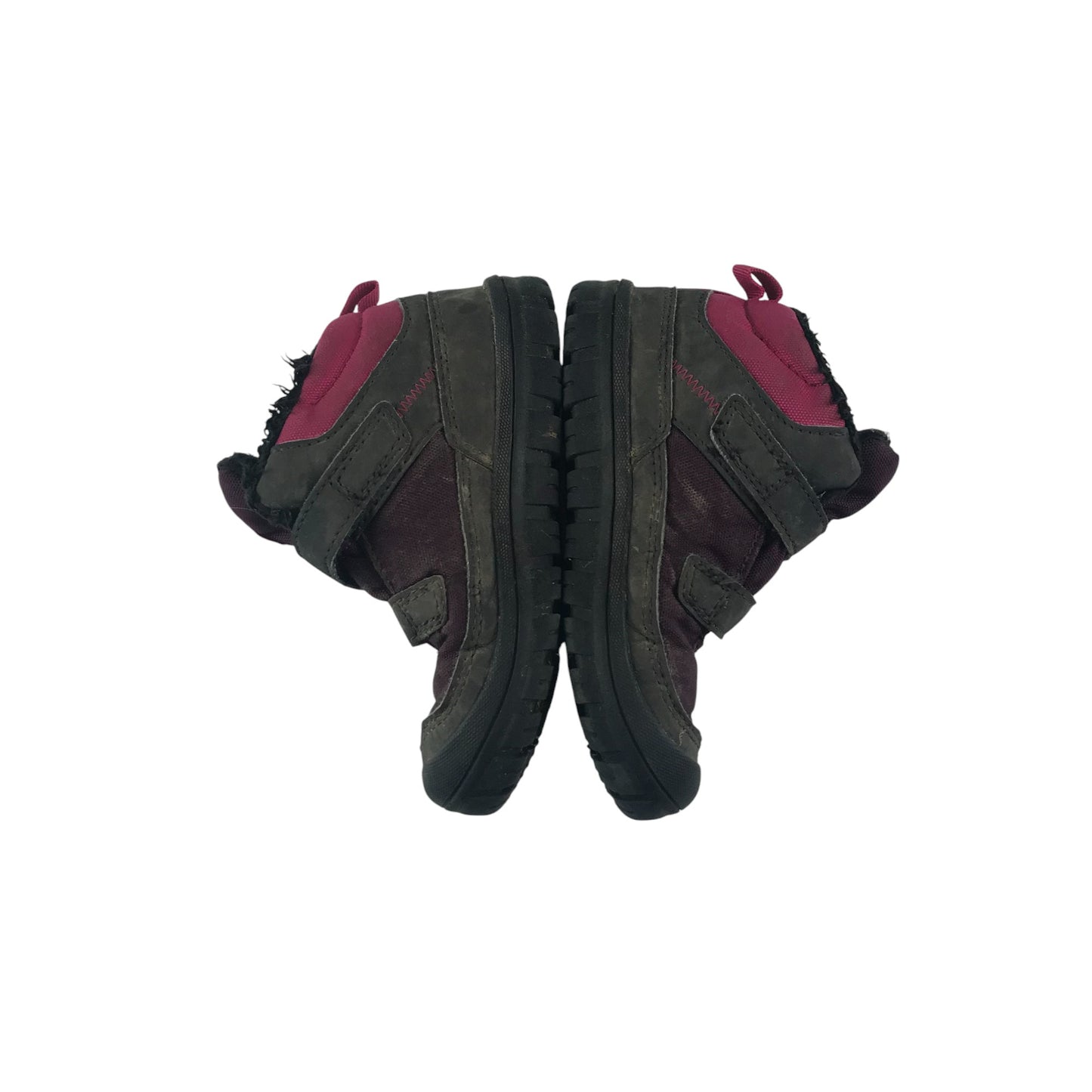 Decathlon walking boots shoe size 9C junior black and pink