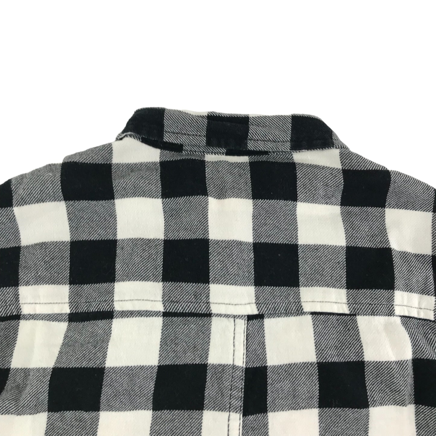 Zara Shirt Age 9 Black and White Check Pattern Button Up Cotton