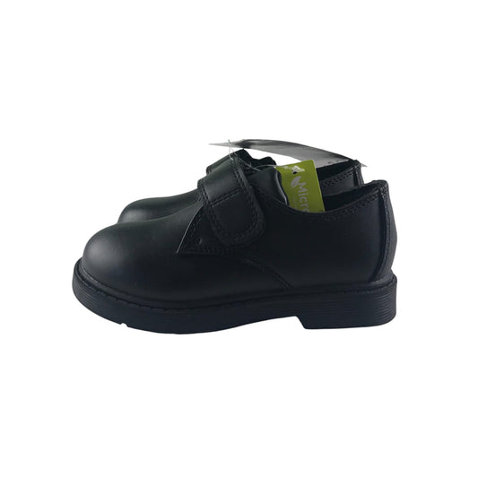 George school shoes shoe size 8 junior black with hook and loop strap