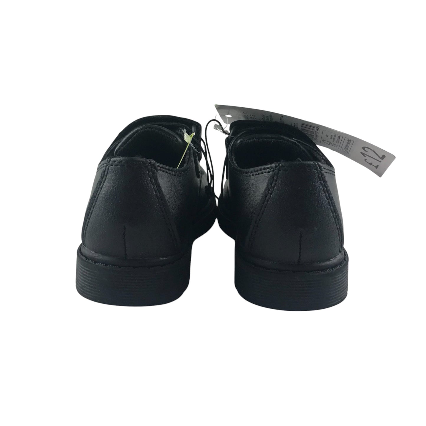 George school shoes shoe size 8 junior black with hook and loop strap