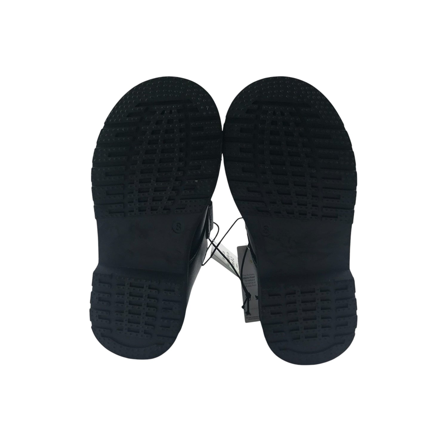 George school shoes shoe size 8 junior black with hook and loop strap