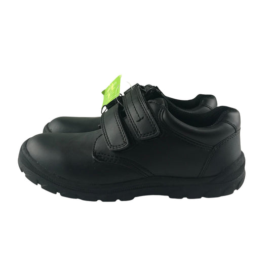 George school shoes shoe size 10 junior black with hook and loop straps