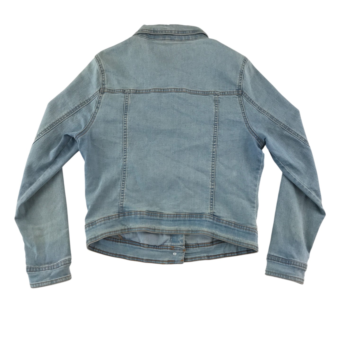 Peacocks denim jacket women's size 14 light blue button up
