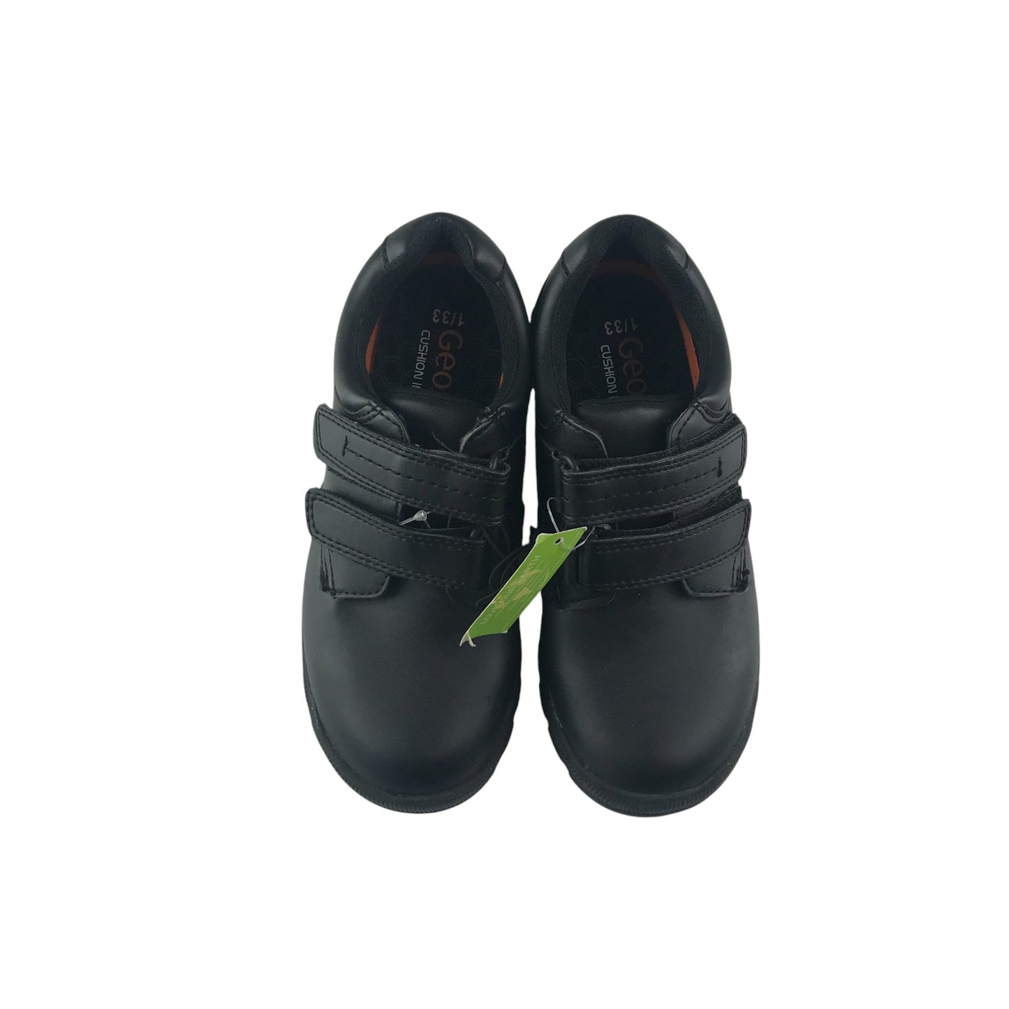 George school shoes shoe size 10 junior black with hook and loop straps