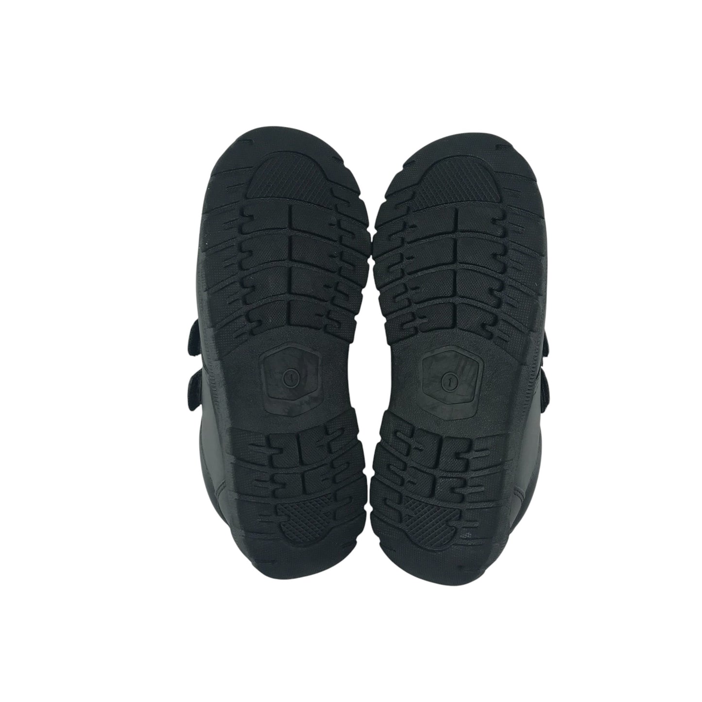 George school shoes shoe size 10 junior black with hook and loop straps