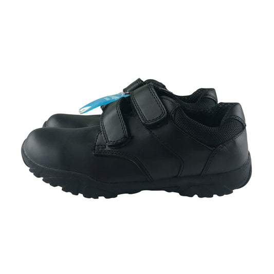 George school shoes shoe size 11 junior black trainer style with hook and loop straps