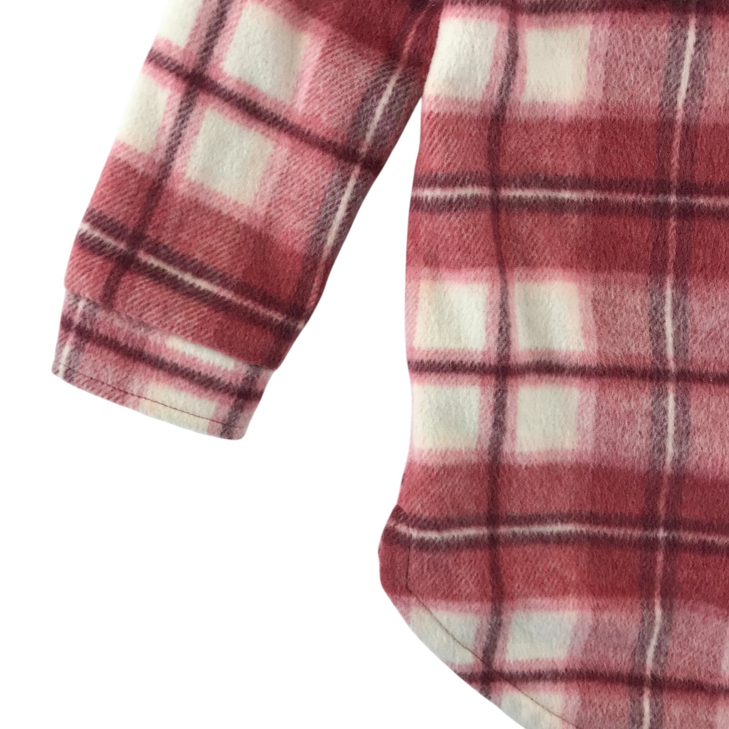 Tu shacket 5-6 years red check pattern long shirt jacket