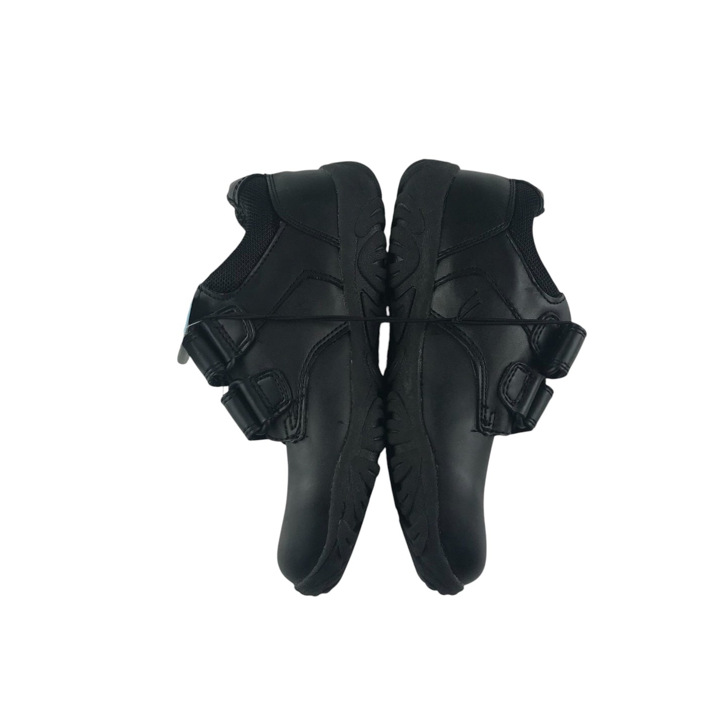 George school shoes shoe size 1 black trainer style with hook and loop straps