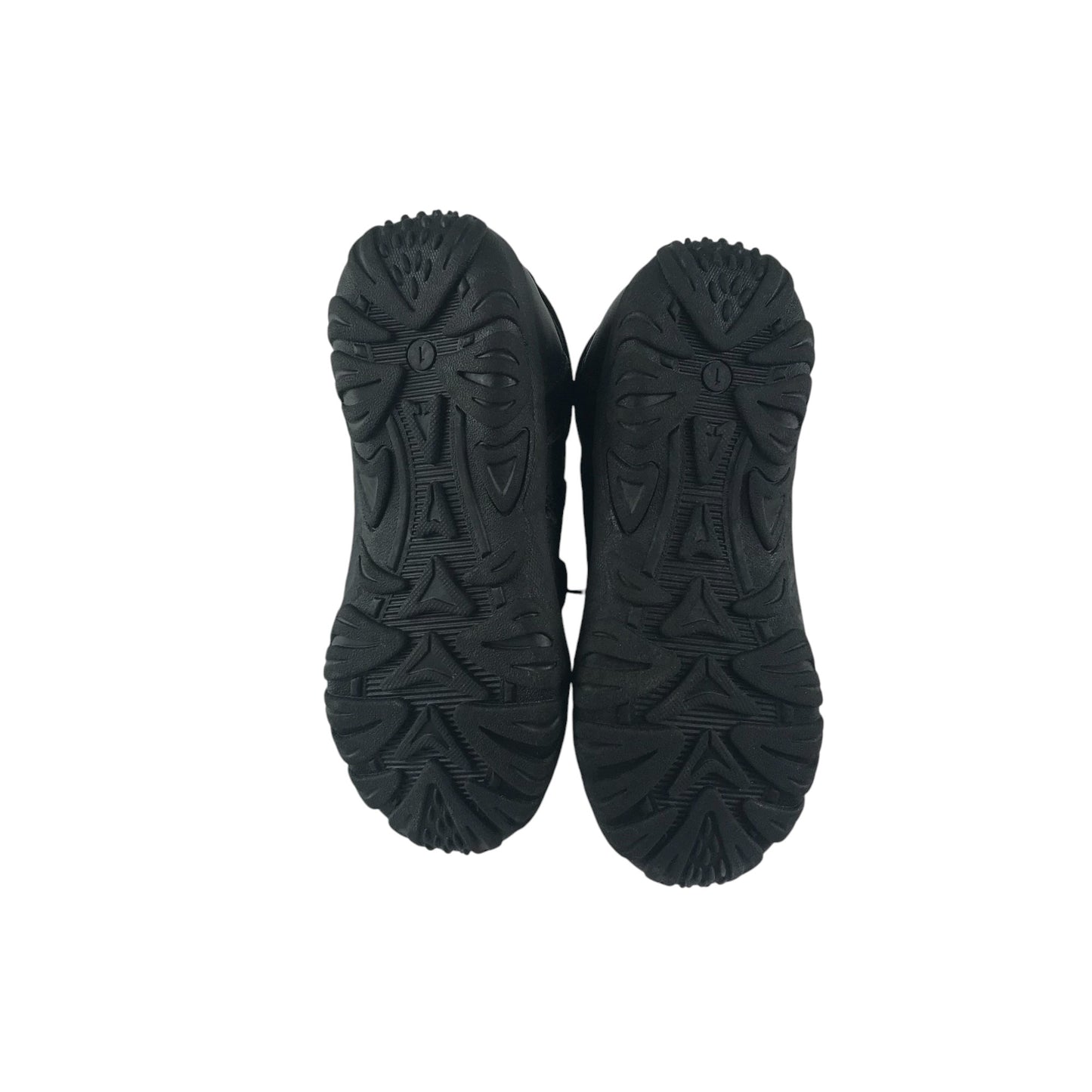 George school shoes shoe size 1 black trainer style with hook and loop straps