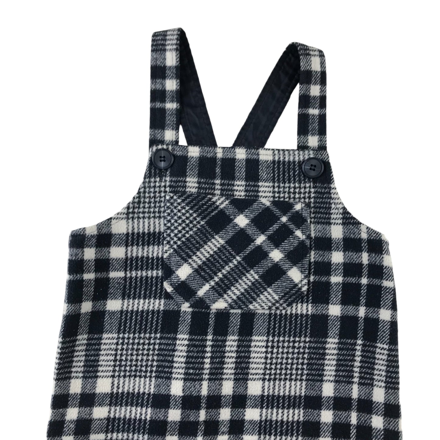 F&F dress 5-6 years black and white check pattern pinafore