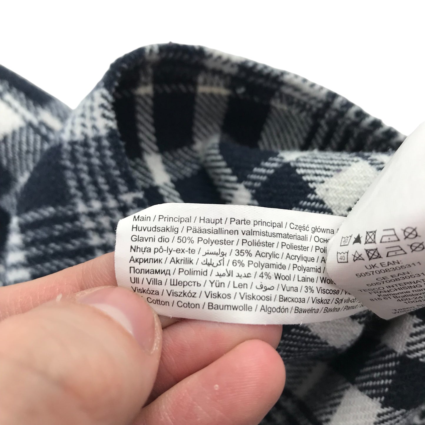 F&F dress 5-6 years black and white check pattern pinafore