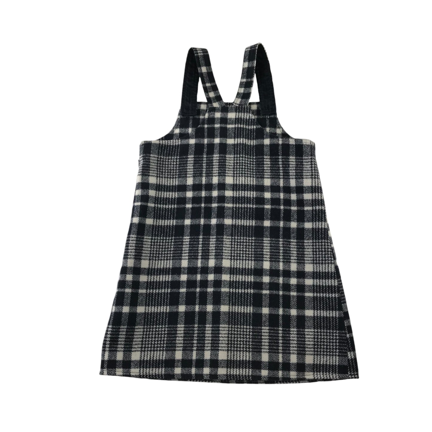 F&F dress 5-6 years black and white check pattern pinafore