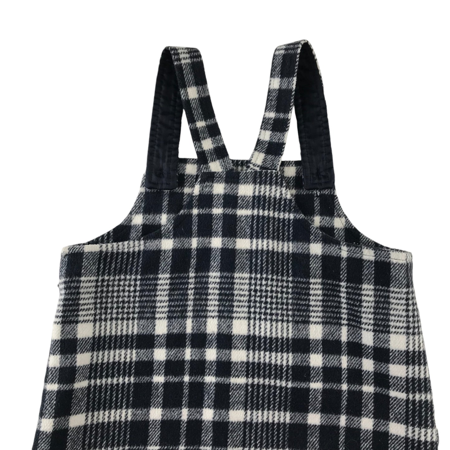 F&F dress 5-6 years black and white check pattern pinafore