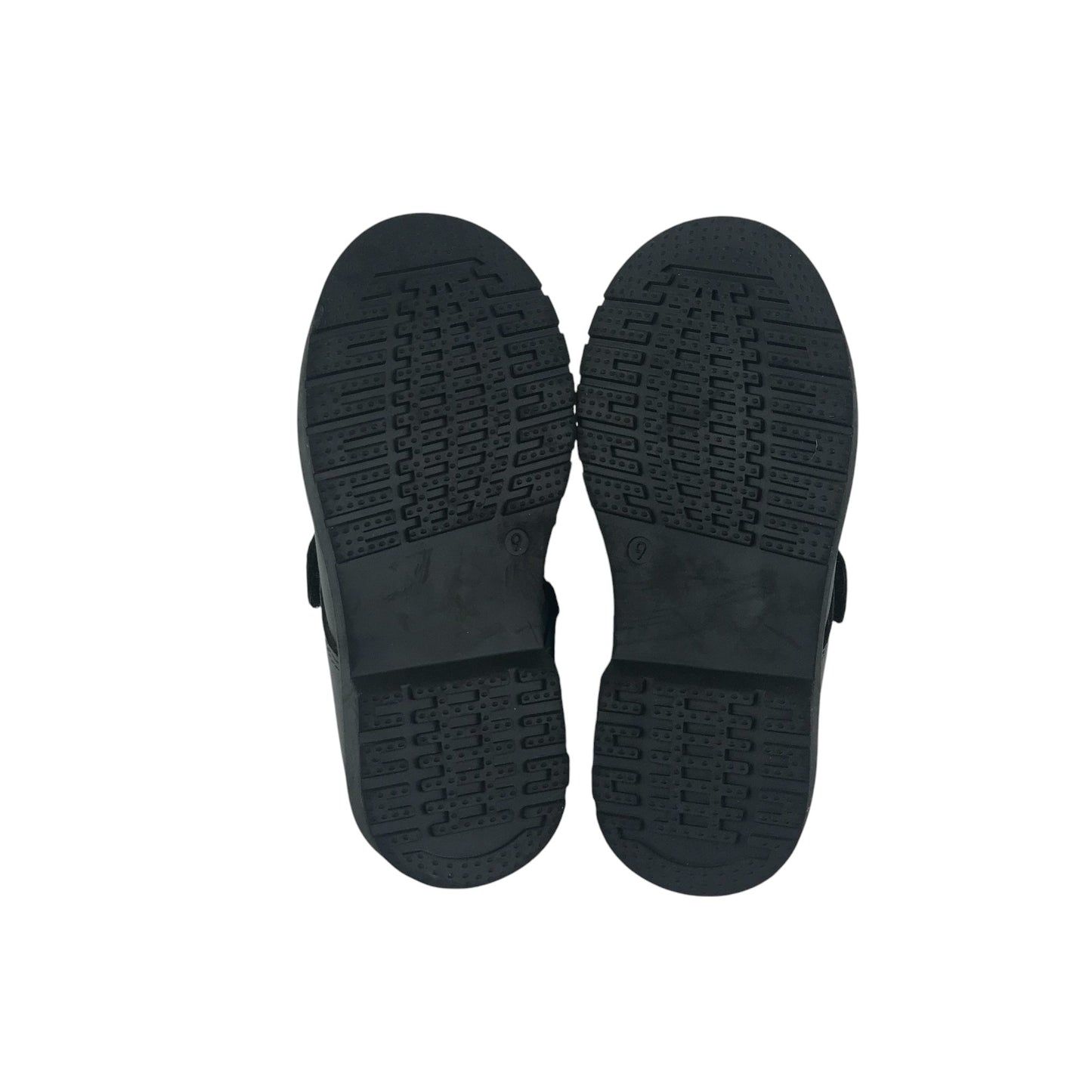 George school shoes shoe size 9 junior black with hook and loop strap