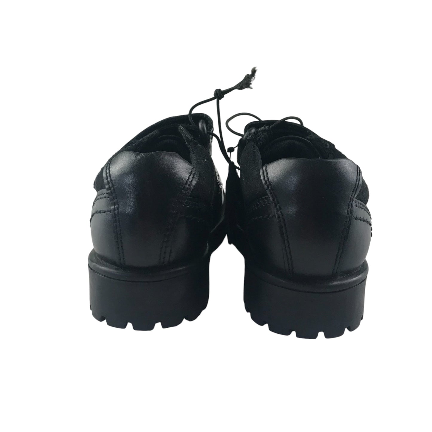 George school shoes shoe size 9 junior black leather with hook and loop strap